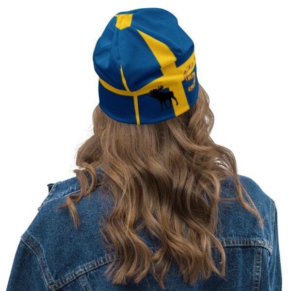 Allover-Beanie "SVERIGE mit ELCH" – Bild 2